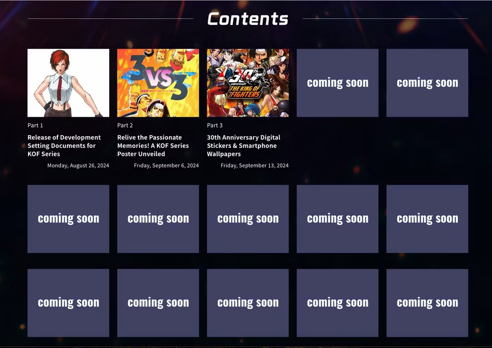 《拳皇》30 周年庆:SNK 将陆续揭晓 30 个项目