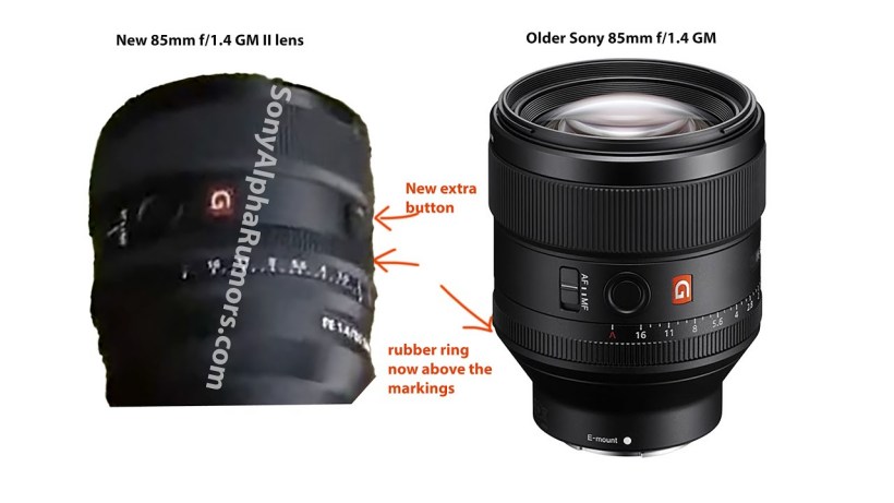索尼 FE85mm F1.4 GM 二代相机镜头更多外观谍照曝光:新增自定义按键、有望 8 月 28 日发布