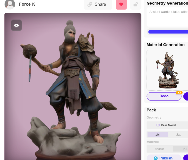 黑神话手办炒到6000,AI自己做一个可行?