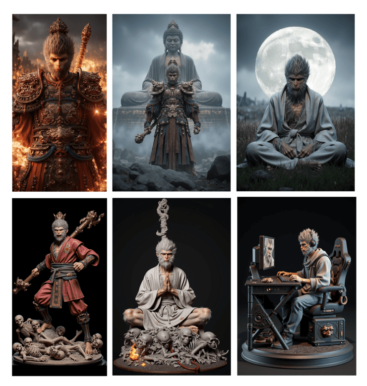 黑神话手办炒到6000,AI自己做一个可行?