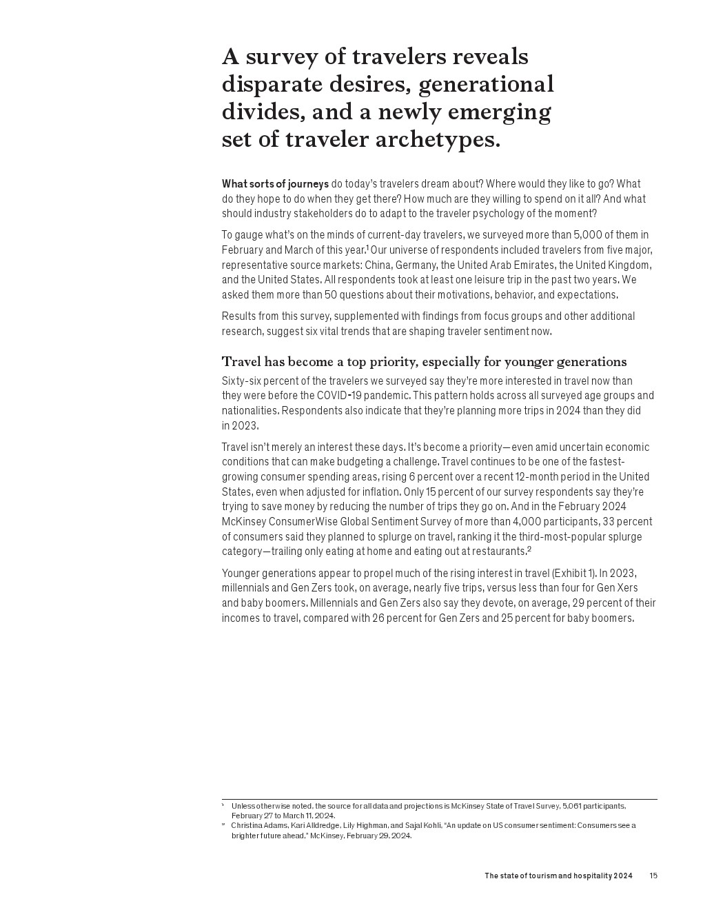 麦肯锡:2024年旅游和酒店业现状