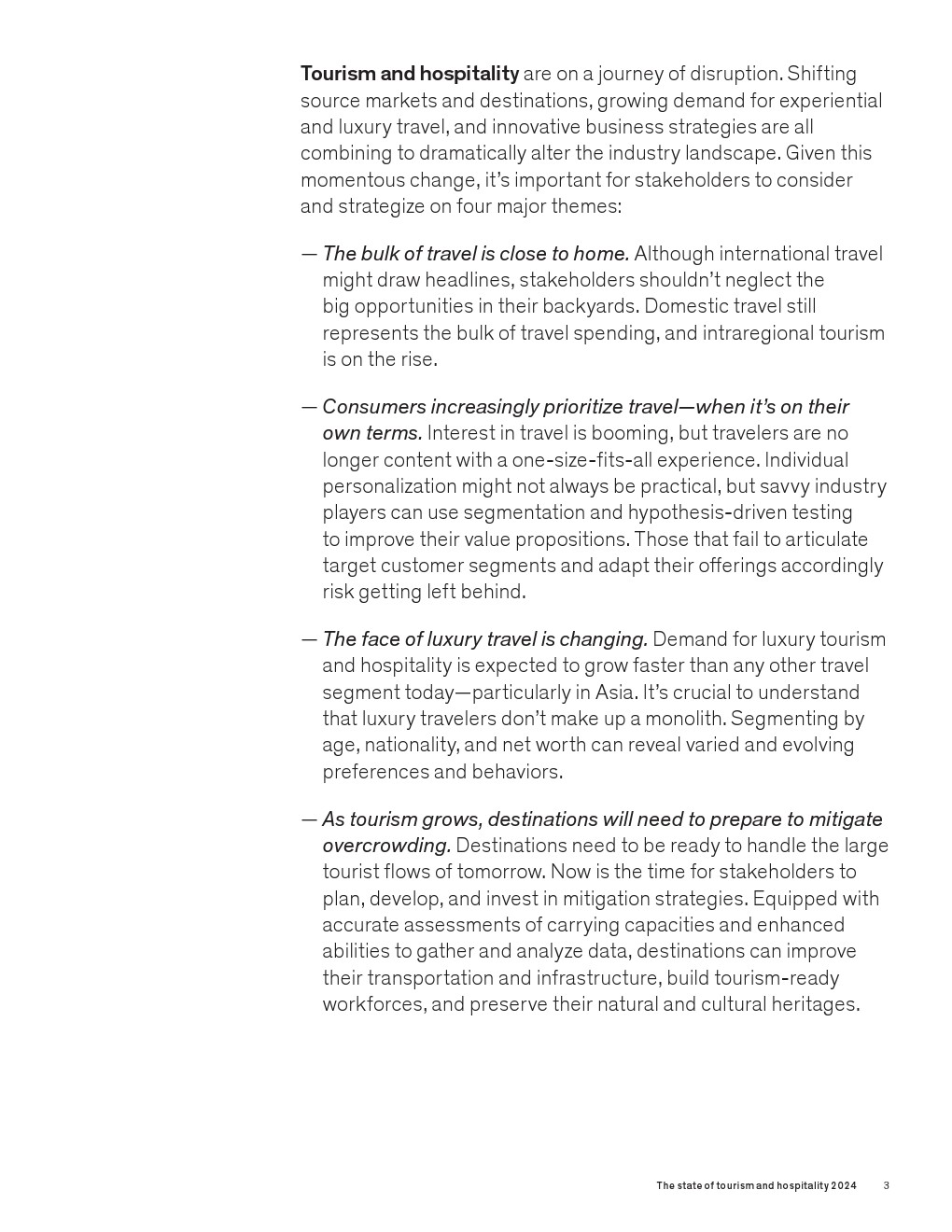 麦肯锡:2024年旅游和酒店业现状