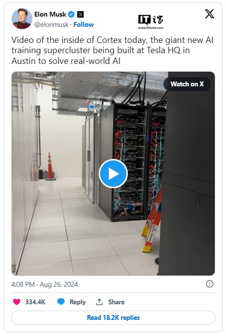 马斯克展示特斯拉新超级计算机“Cortex”,仍未完全准备就绪