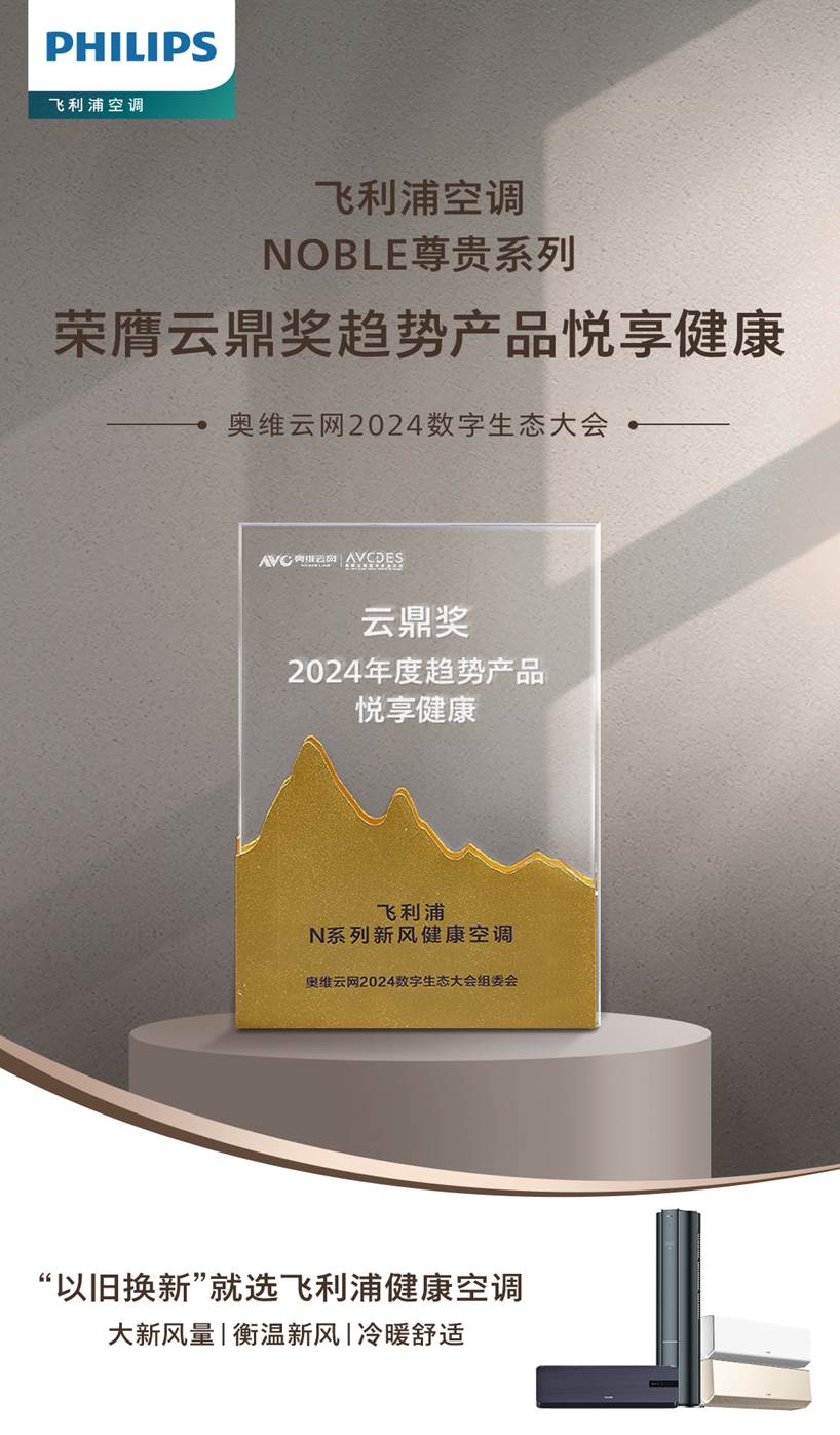 飞利浦空调又揽大奖!与奥维云网一同探索健康生活新生态