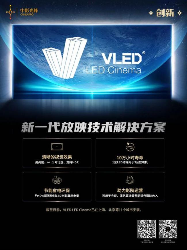 中影光峰4K 14米 VLED电影屏亮相BIRTV