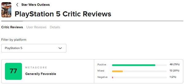 《星球大战:亡命之徒》媒体评分