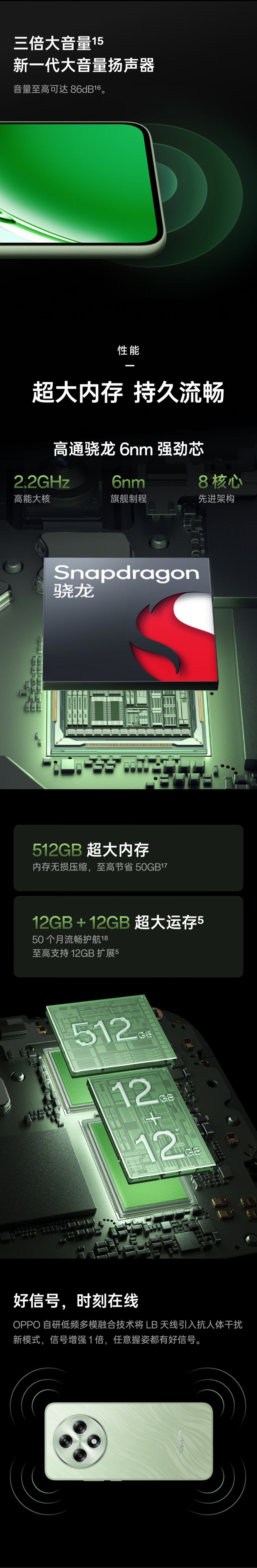 OPPO A3 手机 8GB+128GB 新版本开售:高通 695、重 178g、IP65,1299 元