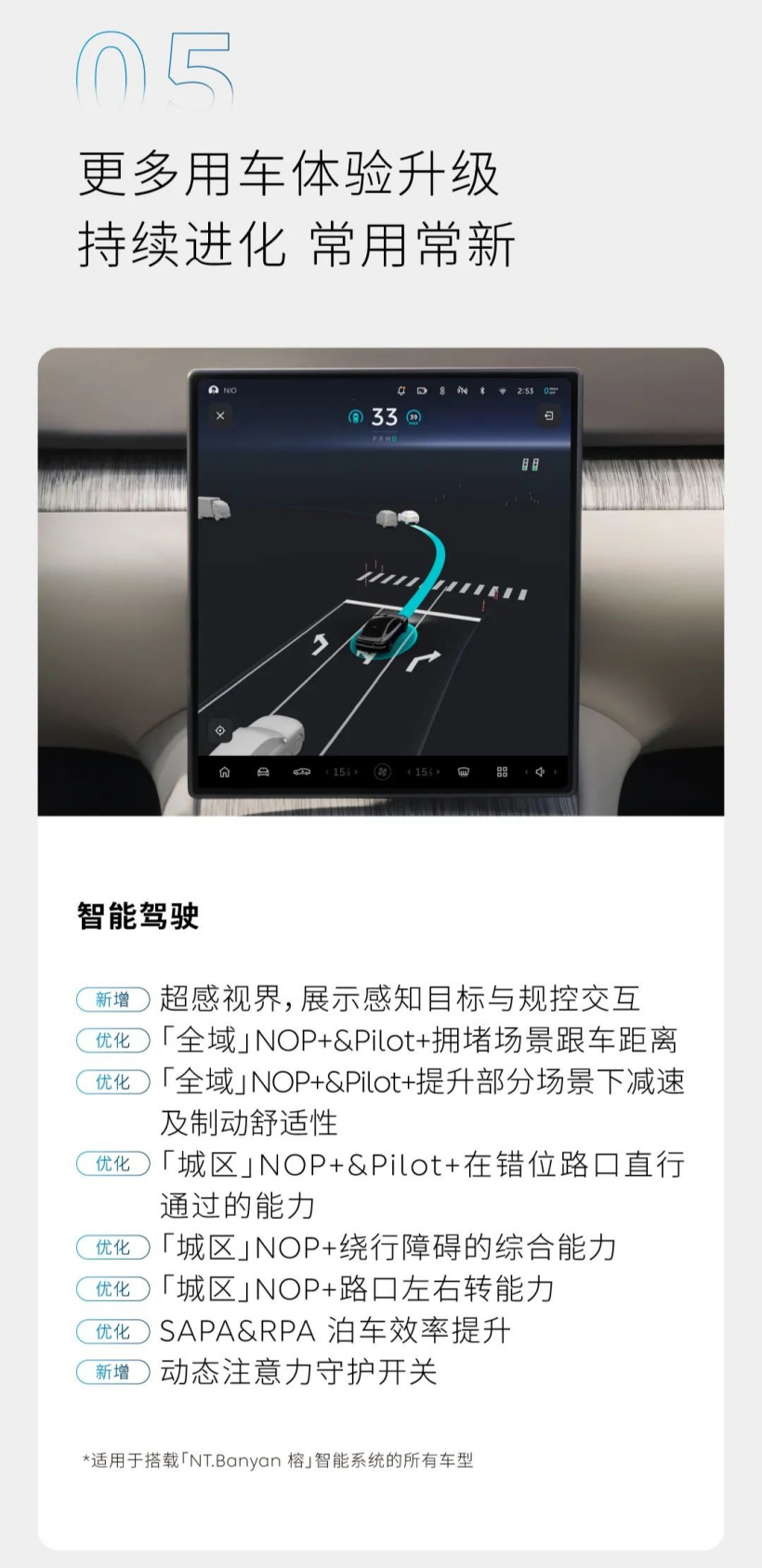 蔚来汽车 Banyan 榕 3.0.0 系统发布：跨端杜比全景音传输、新增 Flux 轻应用