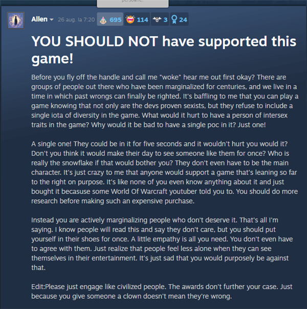 真是急了!不少国外玩家发帖要抵制《黑神话》:没有双性恋角色、还不尊重女性