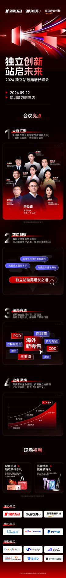 独立创新,站启未来 —— 2024独立站破局增长峰会,9 月 22日共谋破局之道!