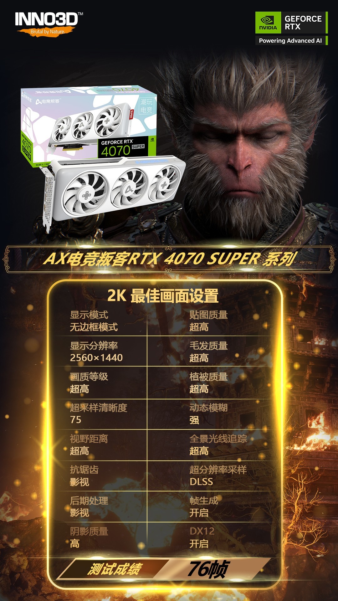 《黑神话:悟空》席卷全球!电竞叛客RTX 4070 SUPER畅玩无压力