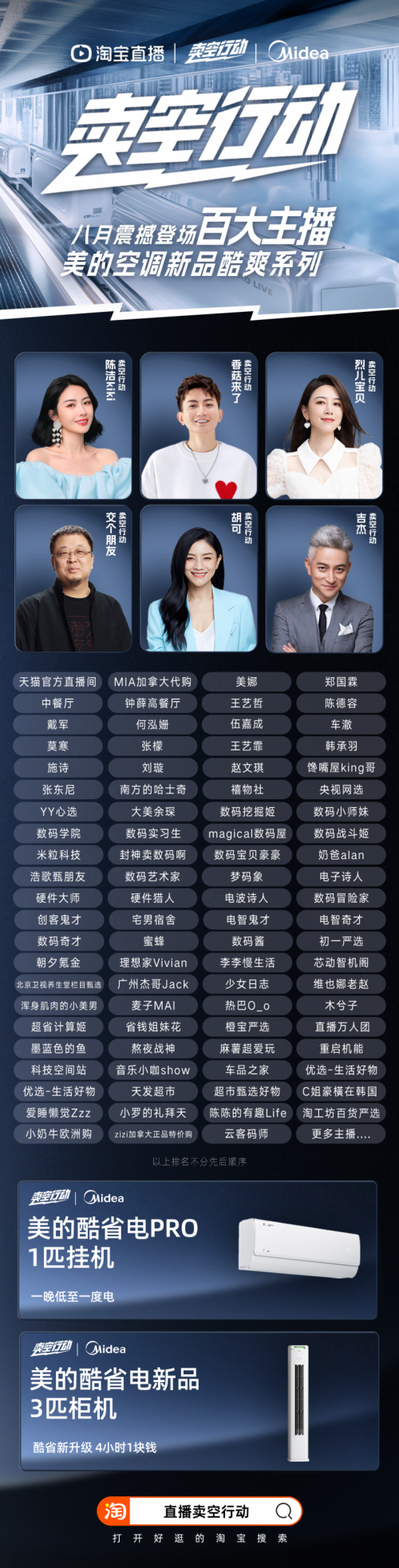 「卖空行动×美的空调」活动圆满收官,淘宝百大主播助阵GMV突破2千万