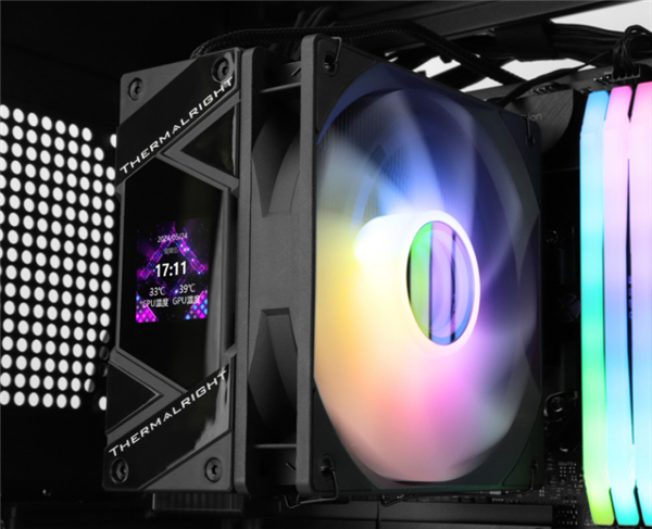 利民推出AS120 Vision ARGB散热器:单塔单风扇 配方形彩屏