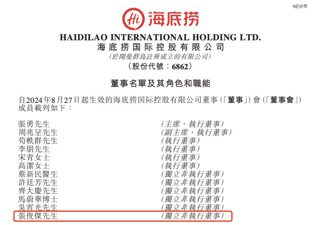 海底捞请来一位95后:霸王茶姬CEO任董事