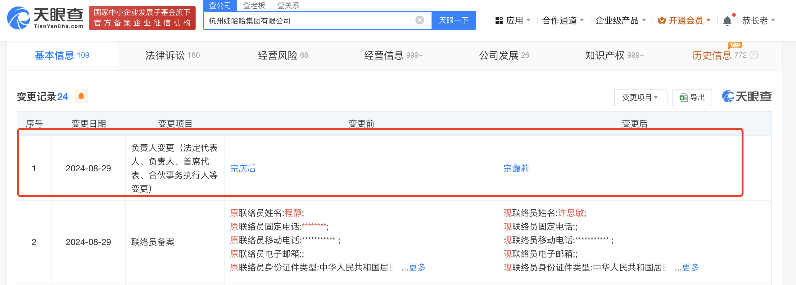 宗馥莉接任娃哈哈集团董事长