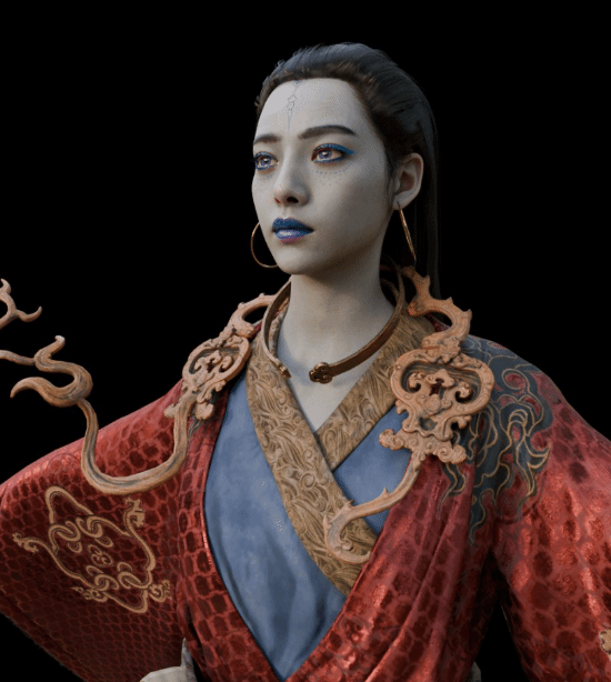 《黑神话:悟空》亢金星君3D模型提取:冰雪玉足超美