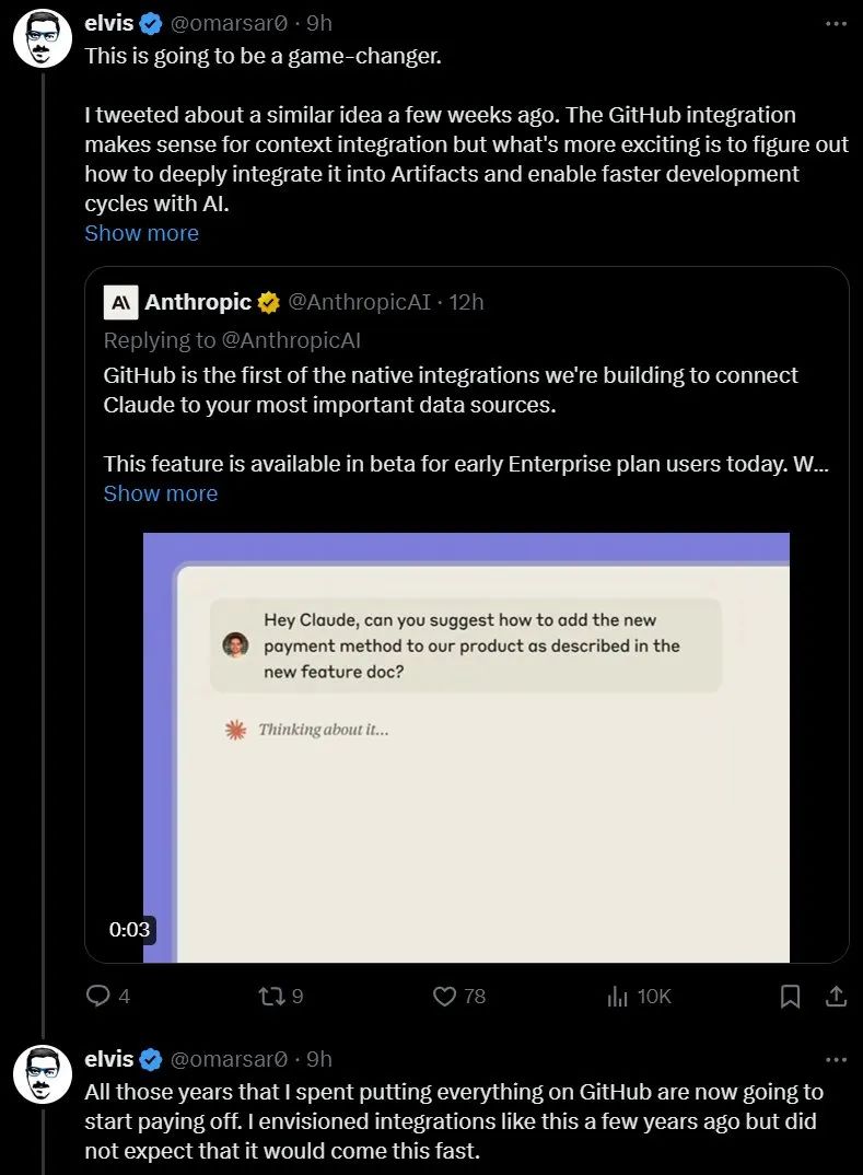 原生集成github,让ai成为协作者,claude企业版馋哭个人开发者