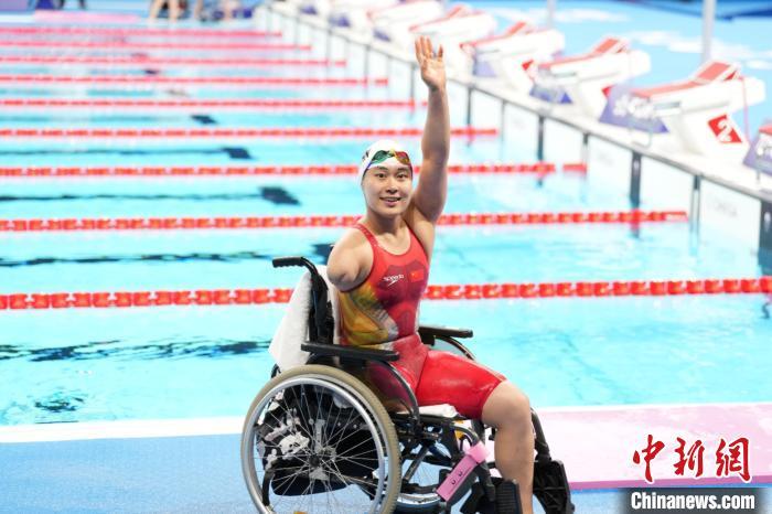 女子游泳運動員蔣裕燕。彭鵬 攝