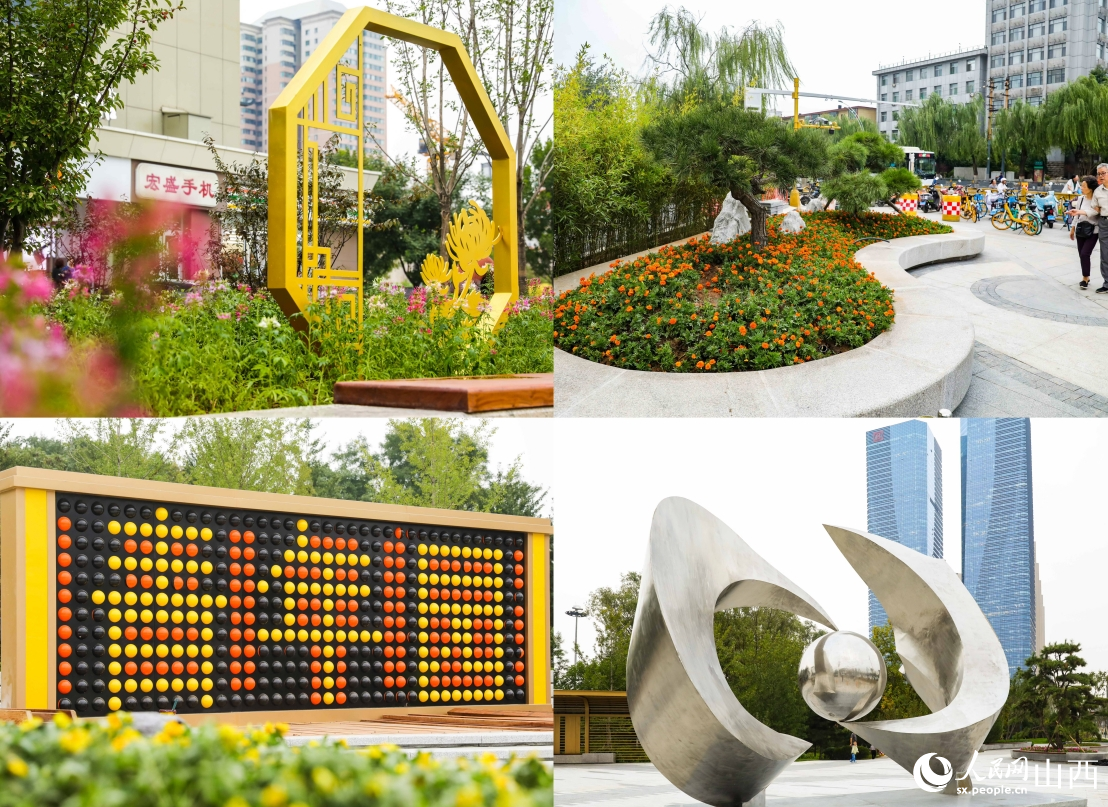迎澤大街景觀小品。人民網記者 王帆攝