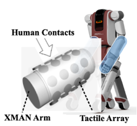 视觉(upper)及大面积触觉(lower)感知系统