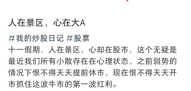 热闻|A股再度刷新纪录!两市成交额不到20分钟破万亿!网友:假期人在景区,心在股市 第3张 热闻|A股再度刷新纪录!两市成交额不到20分钟破万亿!网友:假期人在景区,心在股市 第3张
