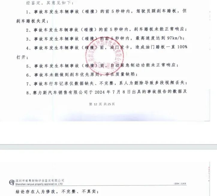 鉴定意见结论。图片来源:鉴定意见书截图