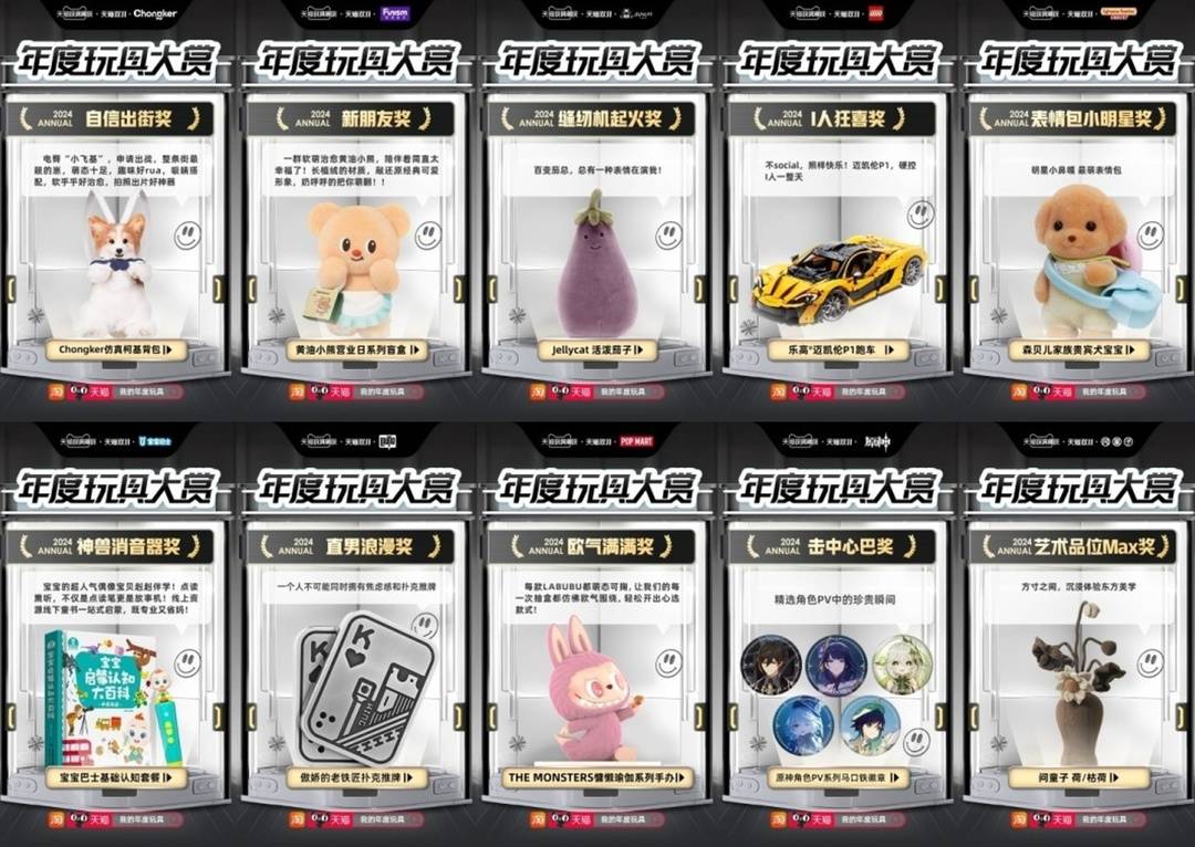 进击双11丨IP经济持续爆发,“双11年度玩具大赏”榜单发布