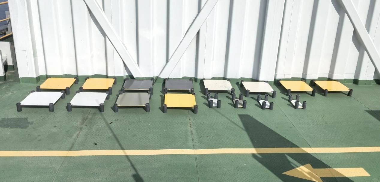 ▲ 辽宁庄河海上风电场投放的防腐挂片试验材料