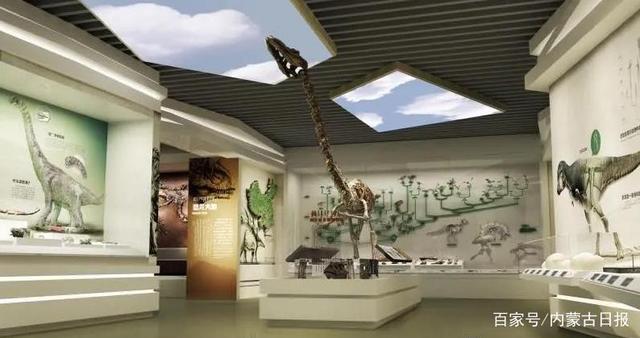 內蒙古自然博物館恐龍的故鄉展廳。