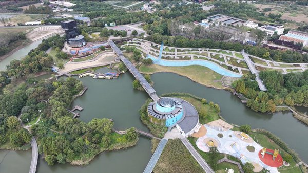 揚中市濱江公園是江蘇首個「零碳公園」。鎮江市委網信辦供圖
