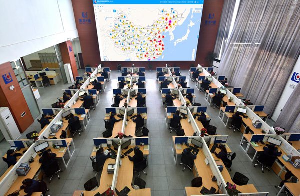 惠龍易通的北鬥智能監控平台。郜超攝