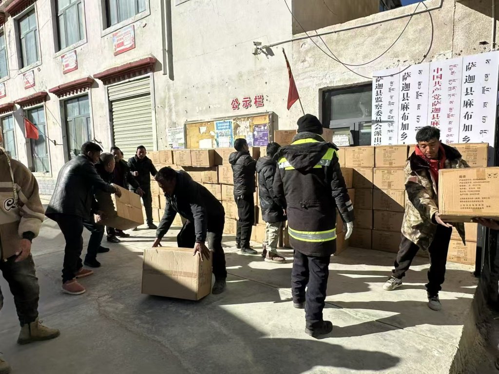 徐彙援助物資已被送至麻布加鄉。受訪者供圖