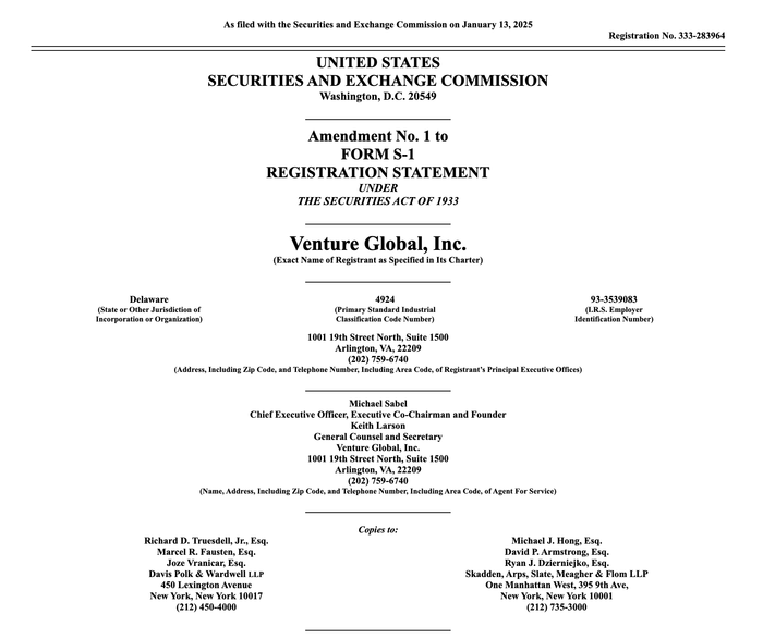 图片来源:Venture Global招股书