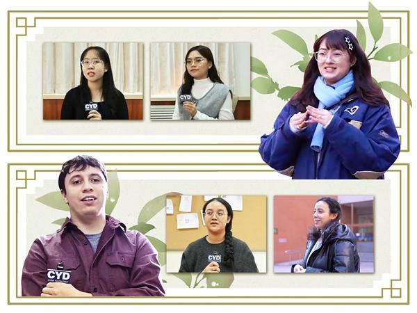 在華留學生接受中青報·中青網記者採訪，暢談在華生活。中青報·中青網記者 傅瑞/攝 王忻媛/製圖