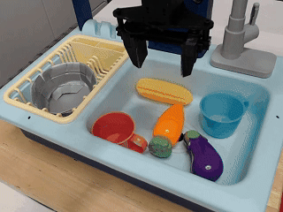 （AnyGrasp、GraspVLA、OpenVLA demo影片對比）