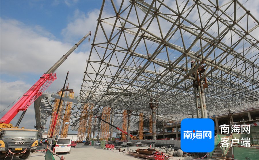 凤凰三期项目T3航站楼施工现场。海南机场集团供图