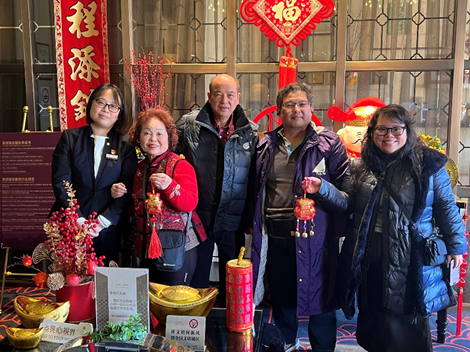 将酒店对客人的祝福通过暖心互动形式传递给海内外宾客。锦江酒店(中国区)供图