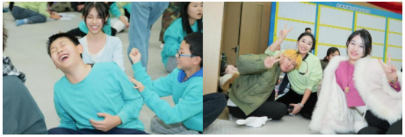 (特训营工作人员与孩子们)