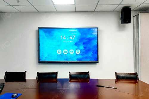▲多间会议室采用itc智慧会议平板、LED条形屏