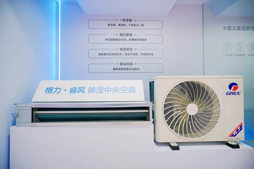 (图为“睿风”恒温除湿中央空调)