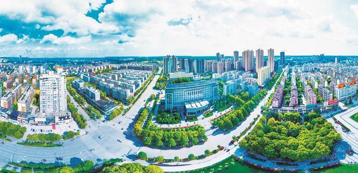 应城城区航拍。 （李鸿飞 摄）