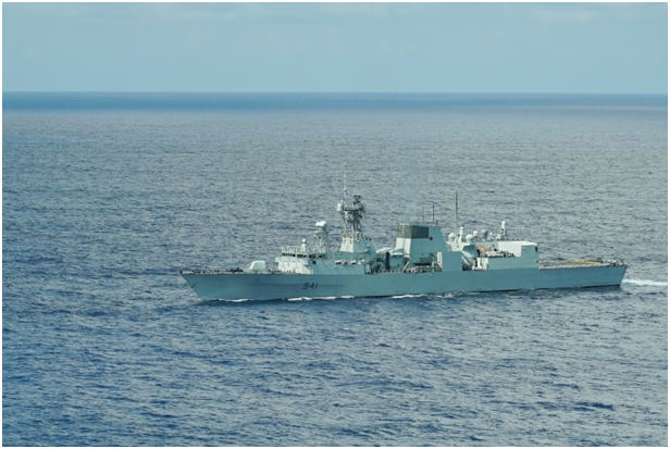 出現在東海的“渥太華”號護衛艦圖:環球網援引自加拿大廣播公司網站
