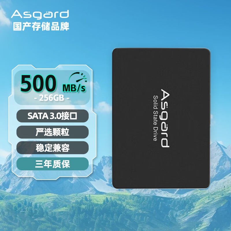 阿斯加特HEL 256GS3-S7：256GB高速固态硬盘，为游戏与办公加速的性价比之选
