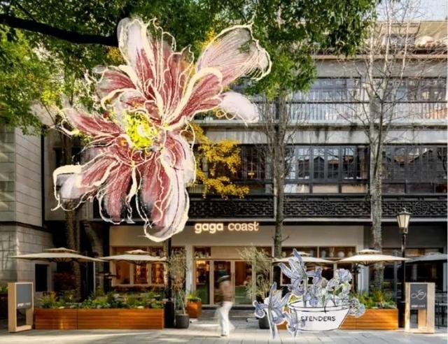 “橱窗花艺”设计效果图,以实景为准。 图片来源:黄浦区绿化市容局
