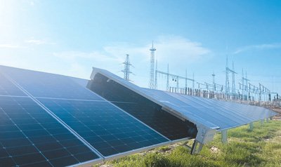 烏茲別克史丹撒馬爾罕光伏項目。中國東方電氣集團供圖(新華社發)