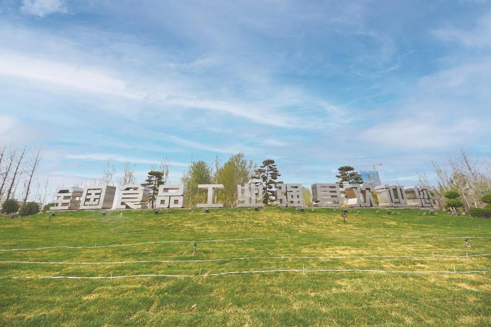 邱县荣获“全国食品工业强县”称号,熠熠生辉的标识见证产业腾飞。 邱县县委宣传部供图
