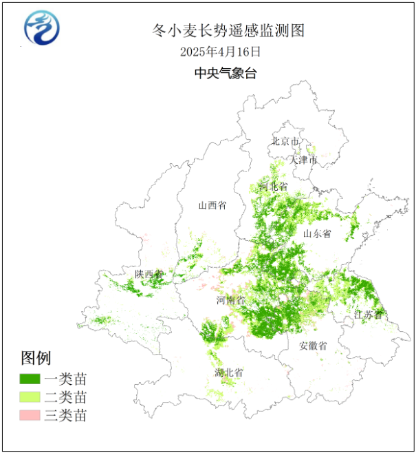 图1 冬小麦主产省苗情遥感监测