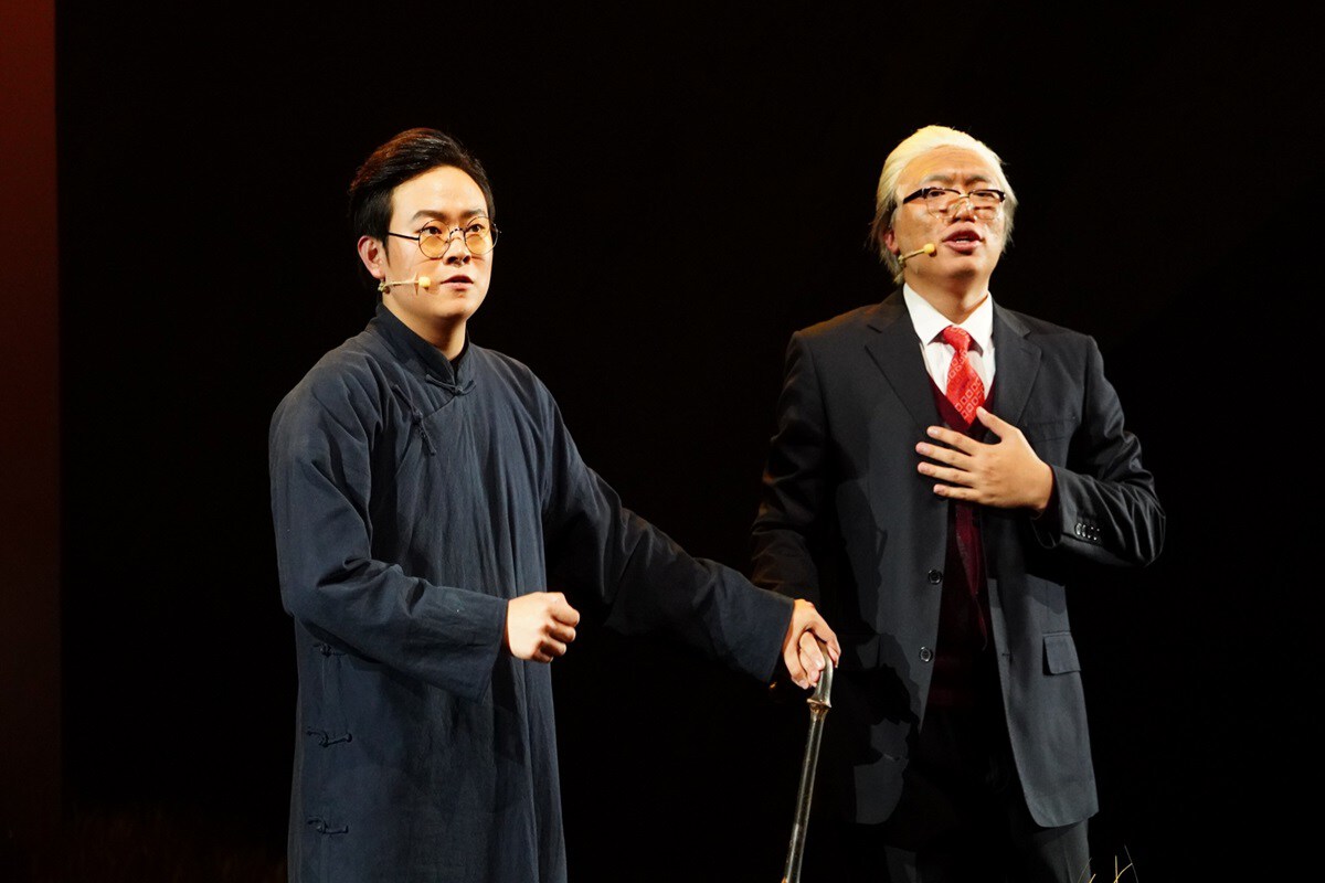 青年費孝通飾演者 張原(左一) 受訪者供圖