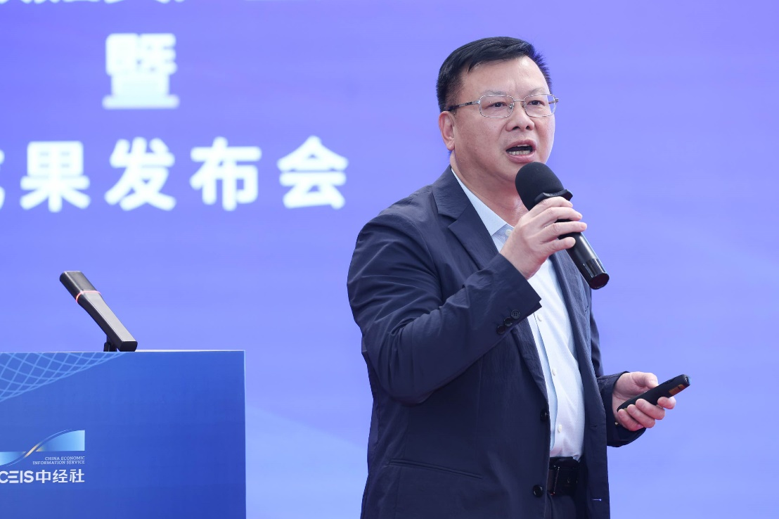 图为福建博思软件股份有限公司董事、高级副总裁叶章明作主旨发言