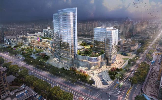 图为京东MALL苏州高新店所在的绿宝广场(效果图)